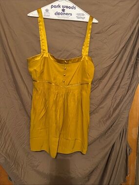 J. Crew Mustard Yellow Satin Camisole Dress